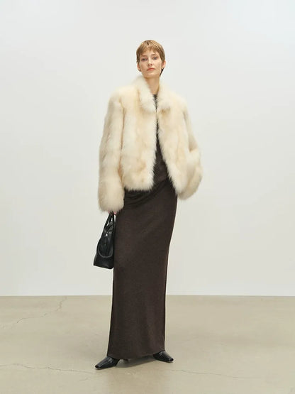 Hand-Dyed Fox Fur Jacket