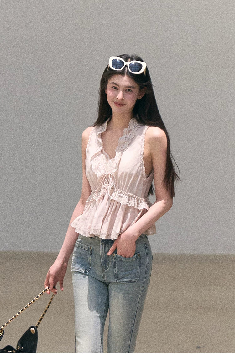 Lace Trim Cami Top