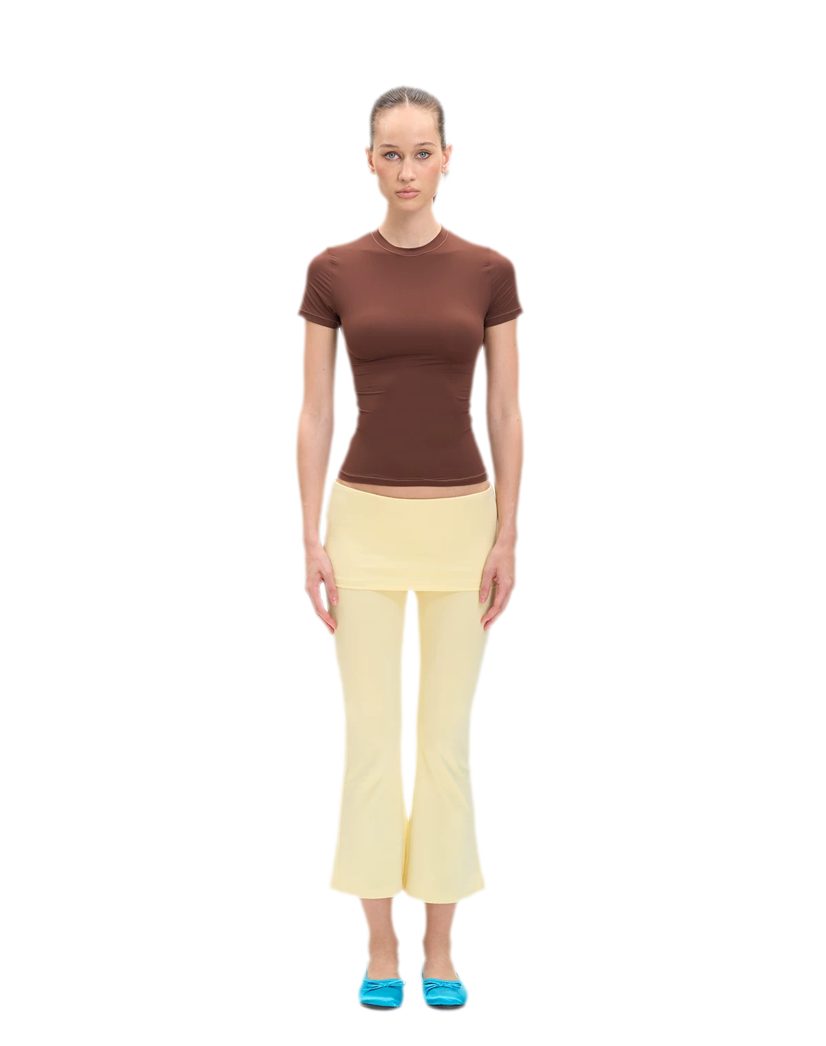 Capri Foldover Flare Pants