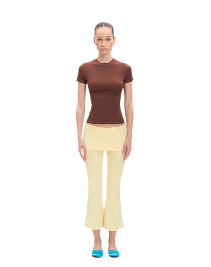 Capri Foldover Flare Pants
