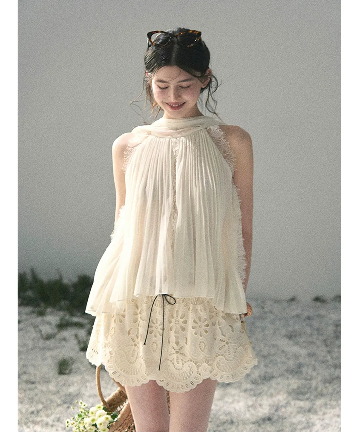 Lace A-Line Mini Skirt