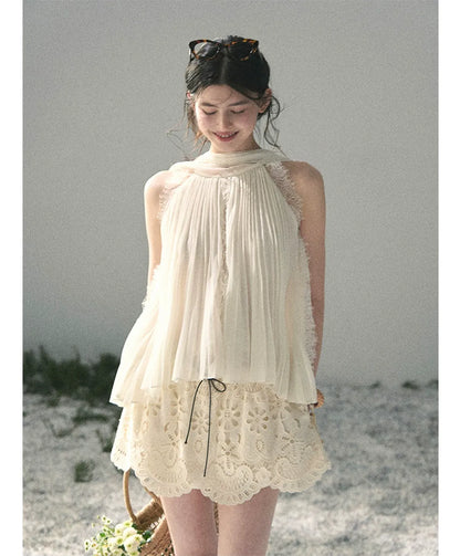 Lace A-Line Mini Skirt