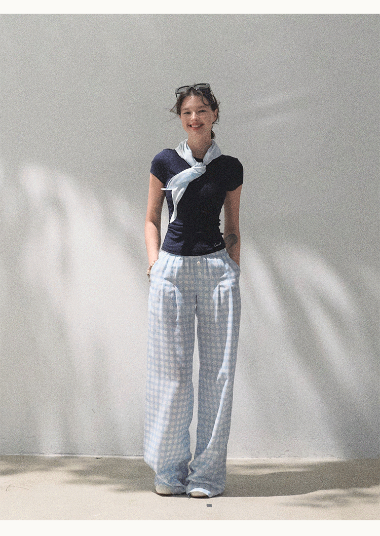 Lyocell Linen Wide-Leg Pants