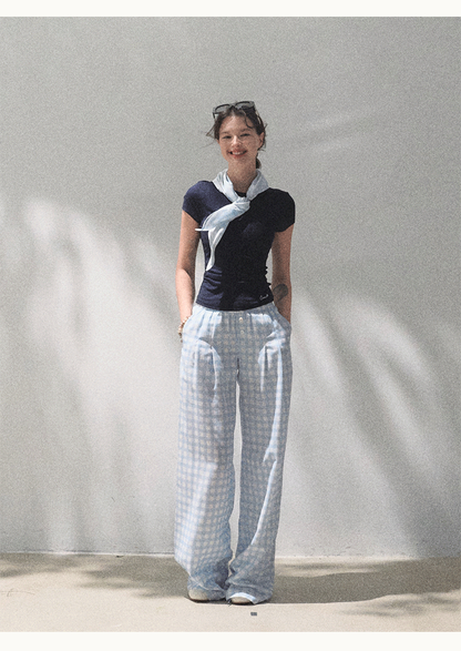 Lyocell Linen Wide-Leg Pants