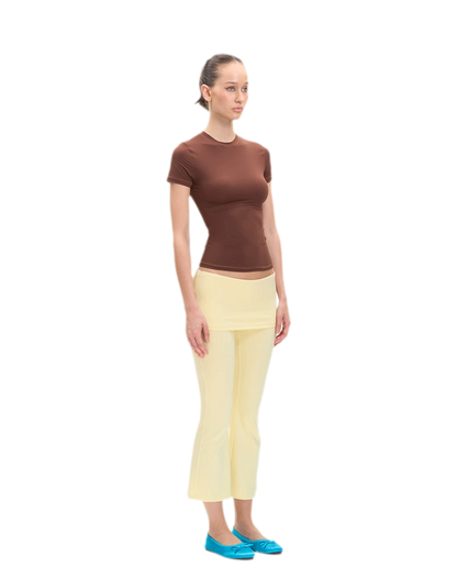 Capri Foldover Flare Pants