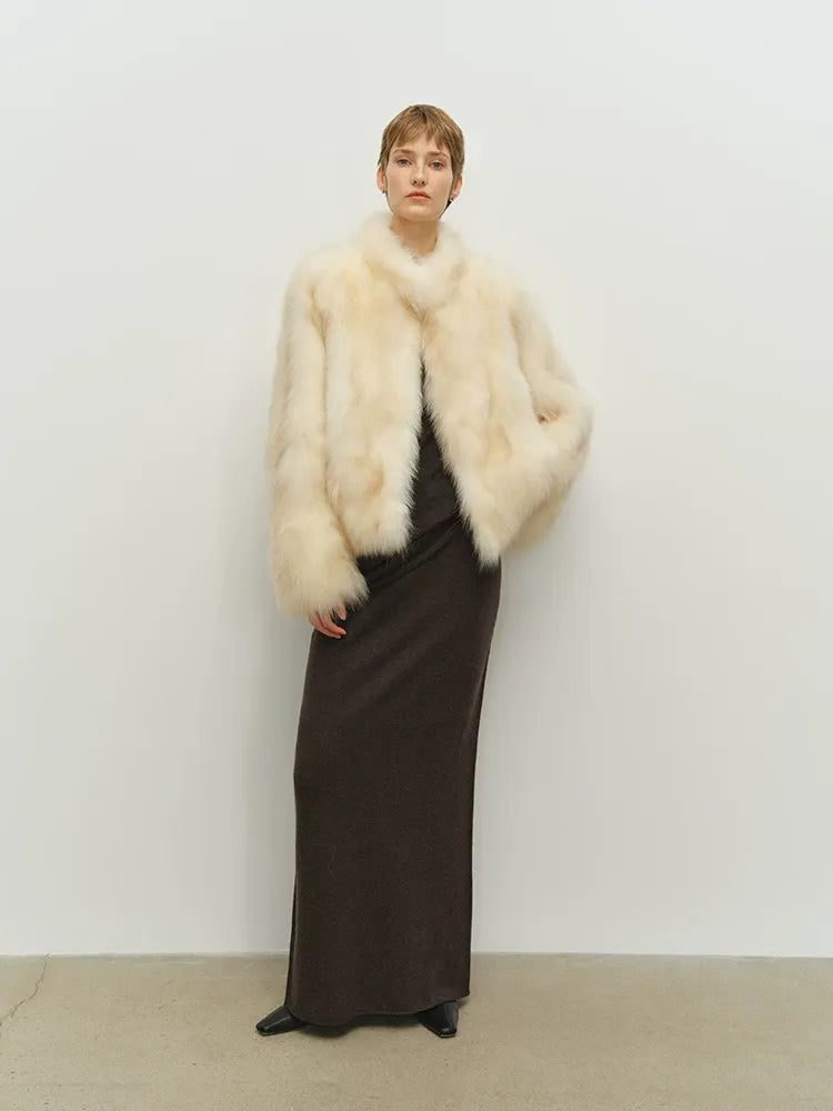 Hand-Dyed Fox Fur Jacket