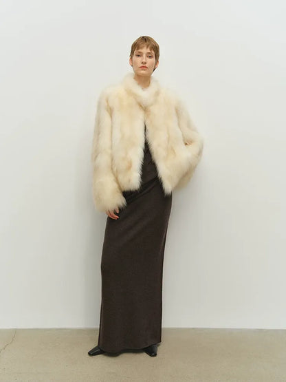 Hand-Dyed Fox Fur Jacket