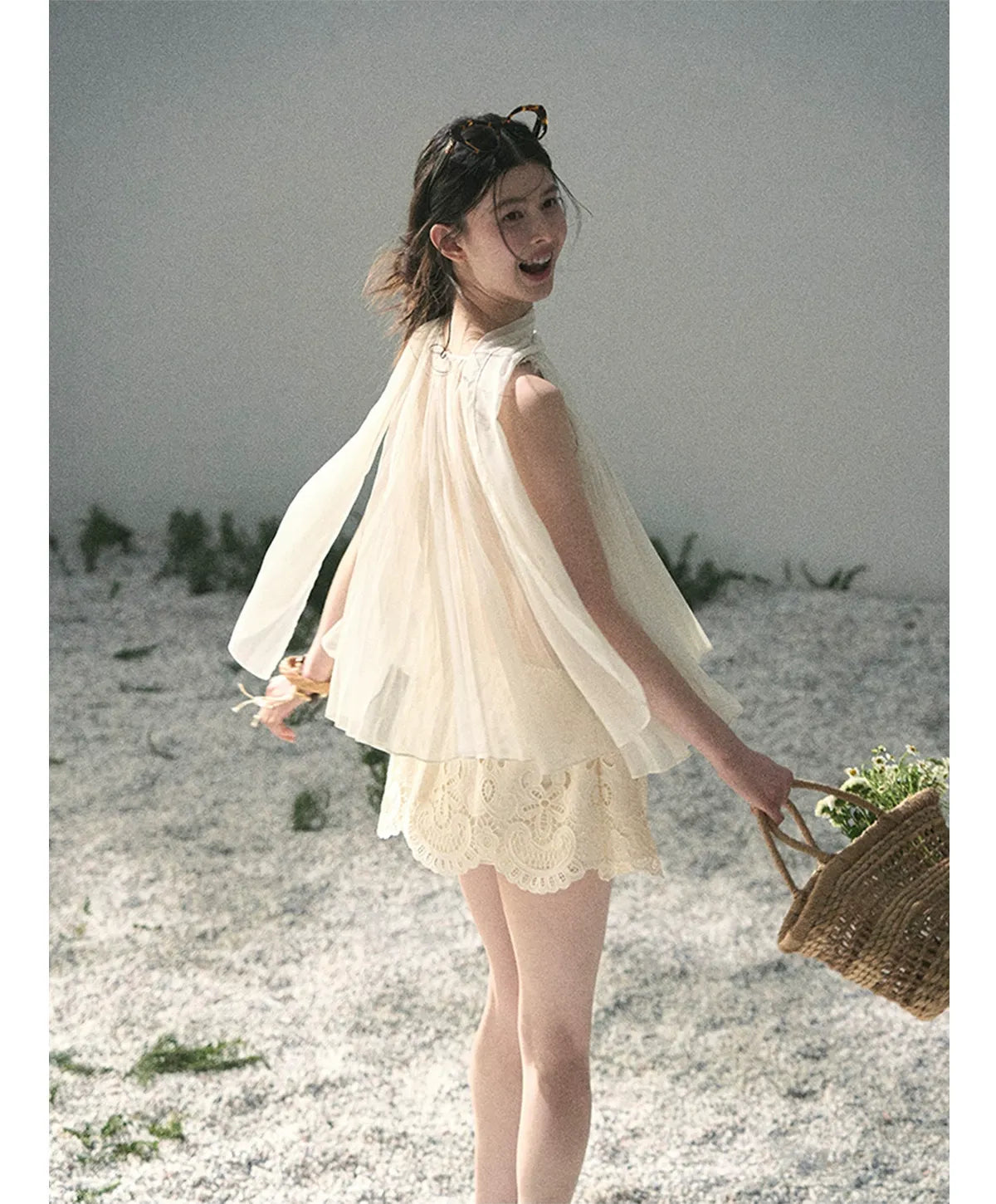 Lace A-Line Mini Skirt