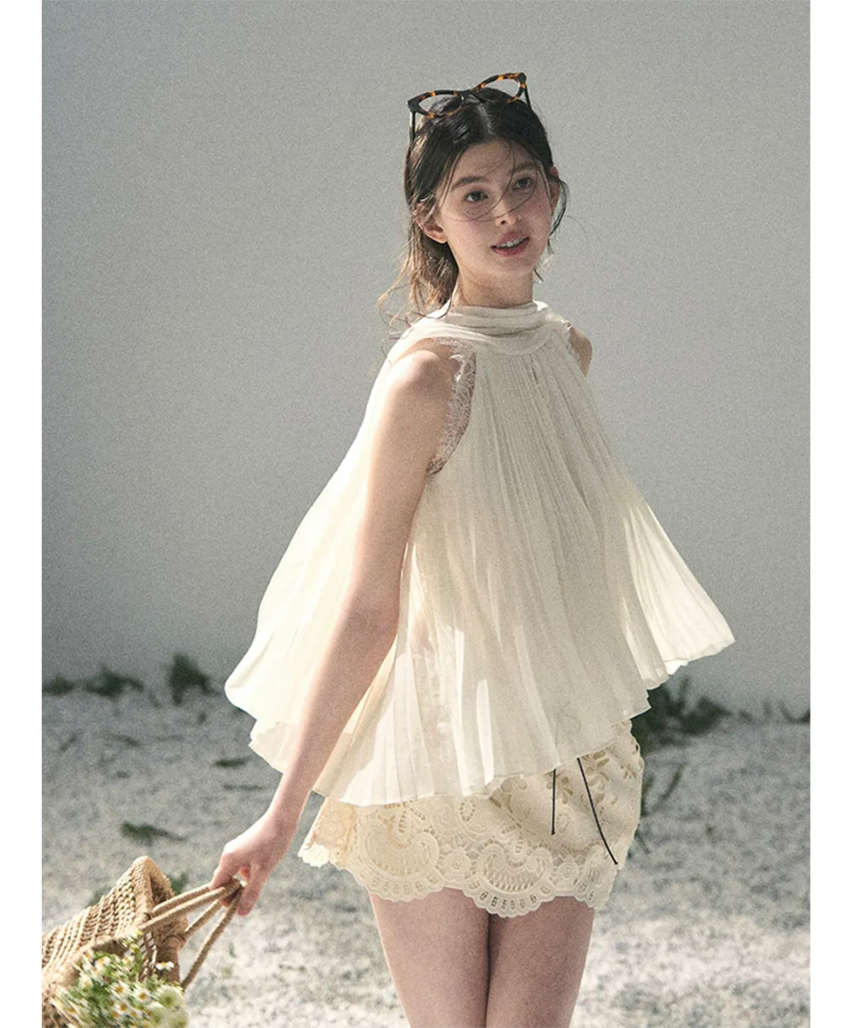 Lace A-Line Mini Skirt