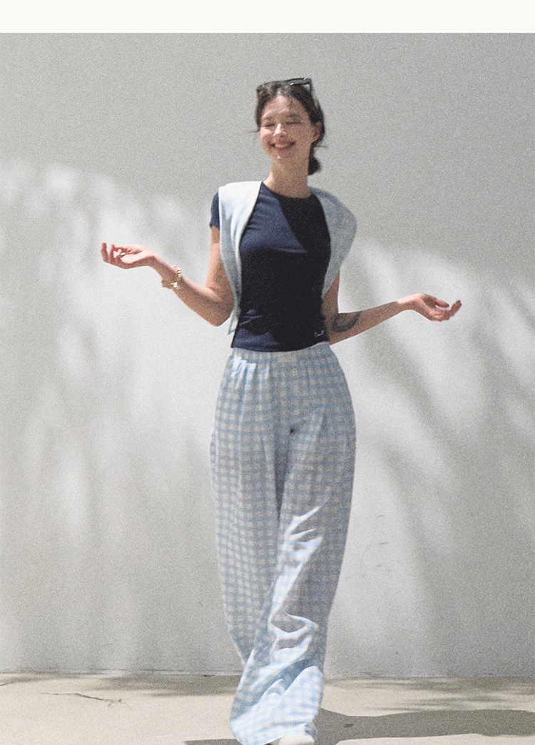 Lyocell Linen Wide-Leg Pants