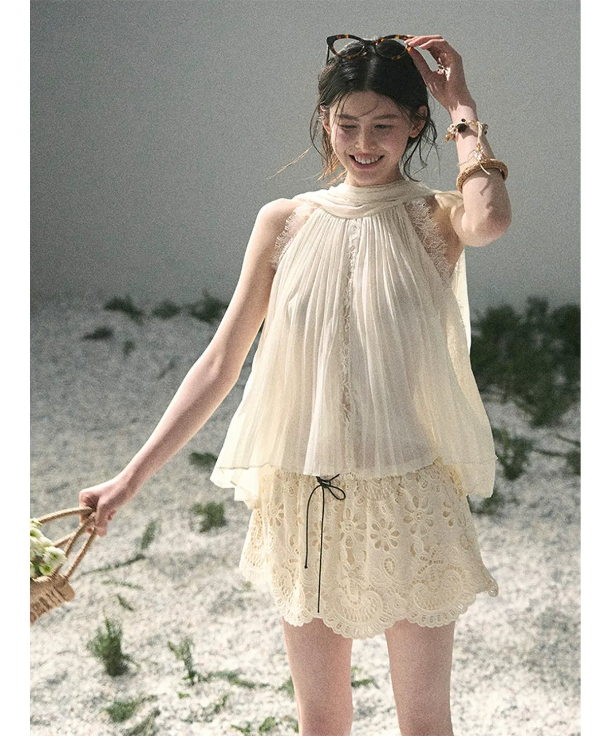 Lace A-Line Mini Skirt