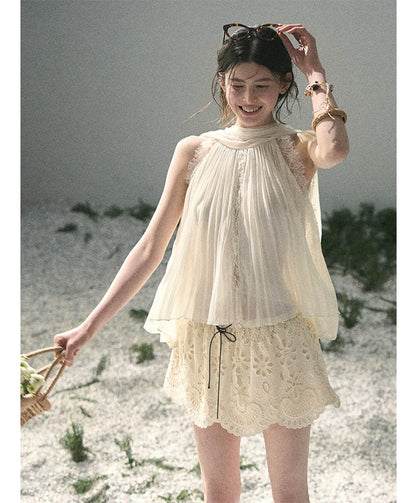 Lace A-Line Mini Skirt