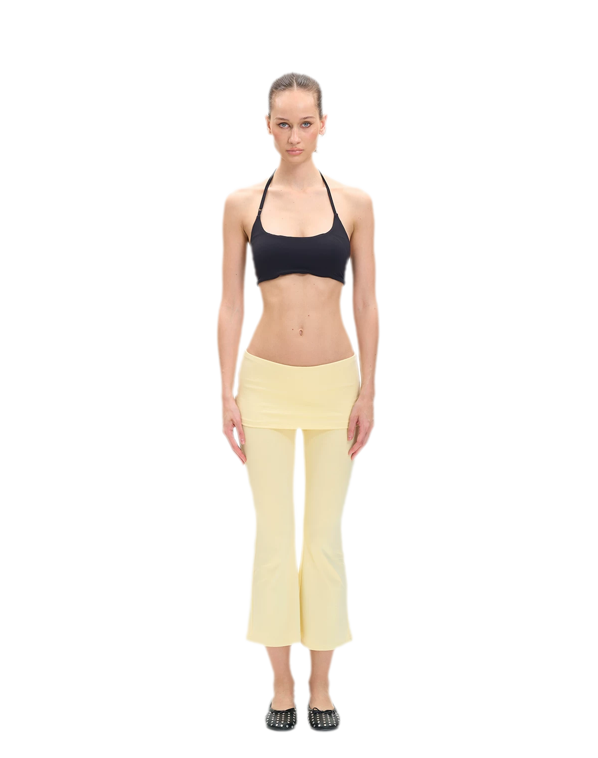 Capri Foldover Flare Pants
