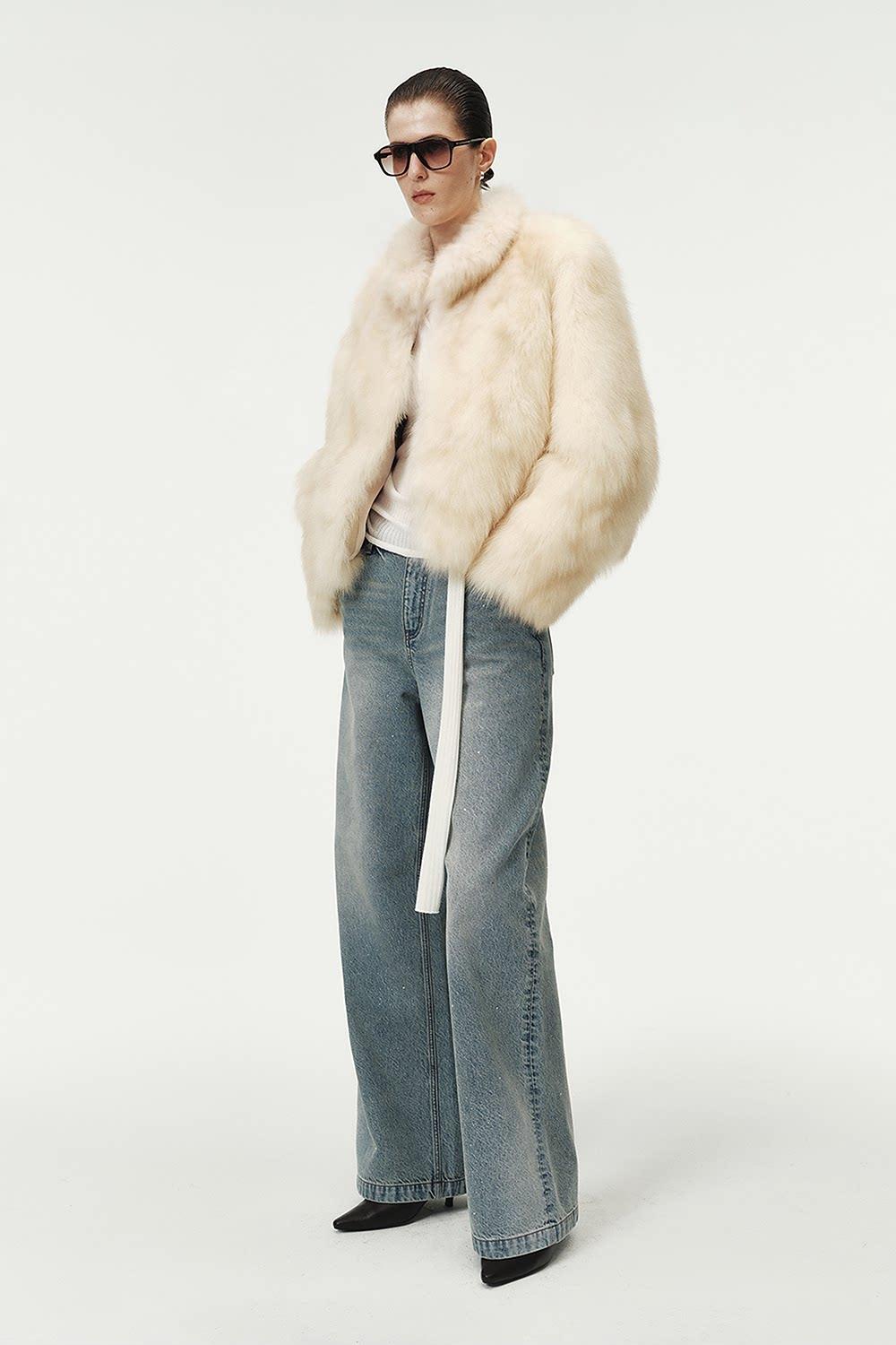 Hand-Dyed Fox Fur Jacket