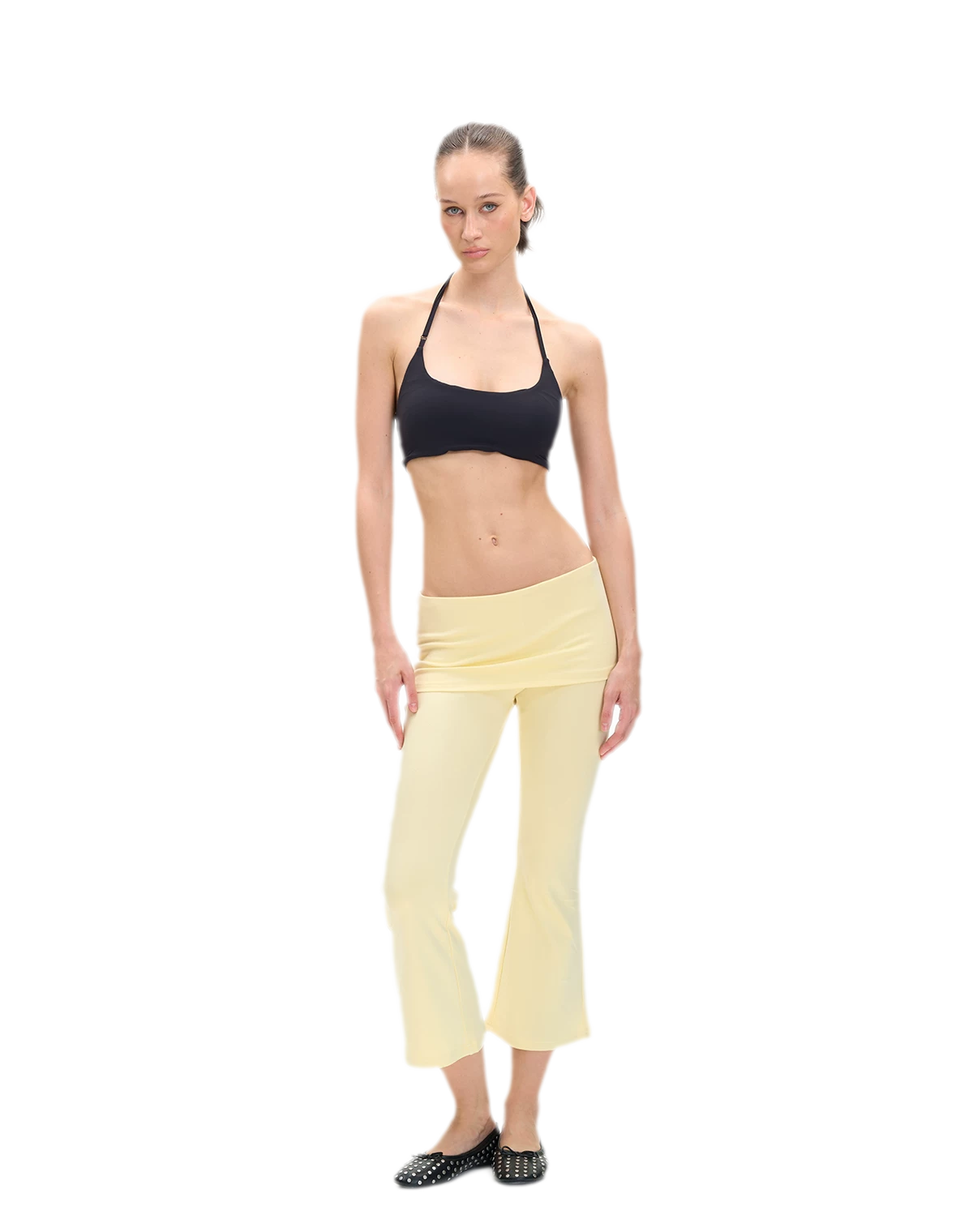 Capri Foldover Flare Pants