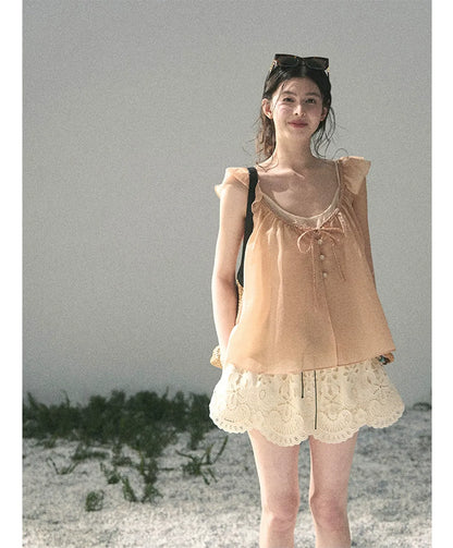 Lace A-Line Mini Skirt