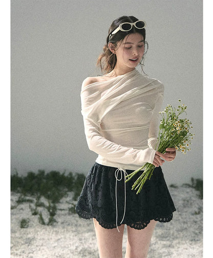 Lace A-Line Mini Skirt