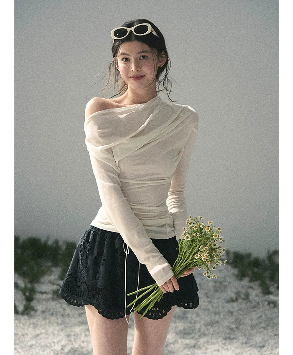 Lace A-Line Mini Skirt