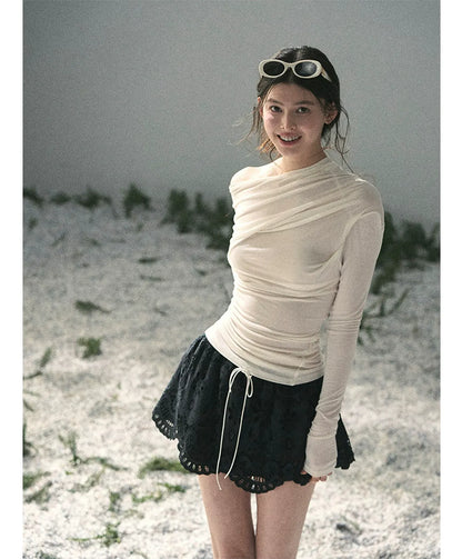 Lace A-Line Mini Skirt