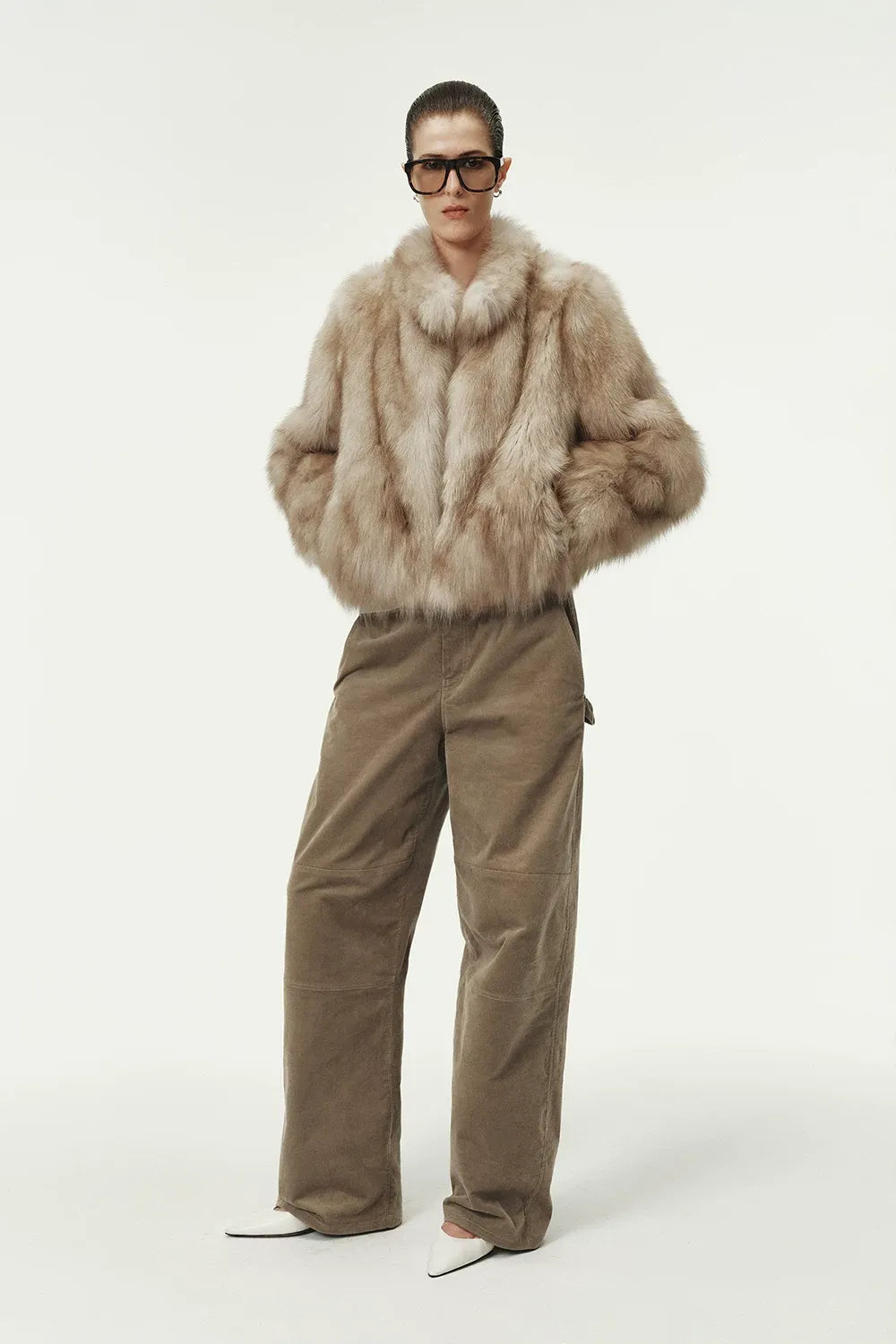 Hand-Dyed Fox Fur Jacket