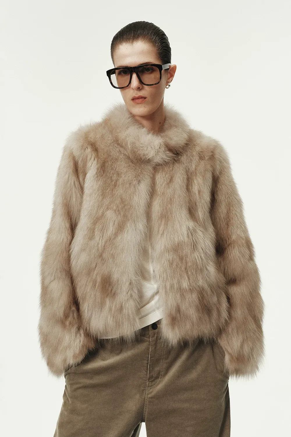 Hand-Dyed Fox Fur Jacket
