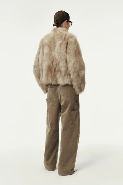 Hand-Dyed Fox Fur Jacket