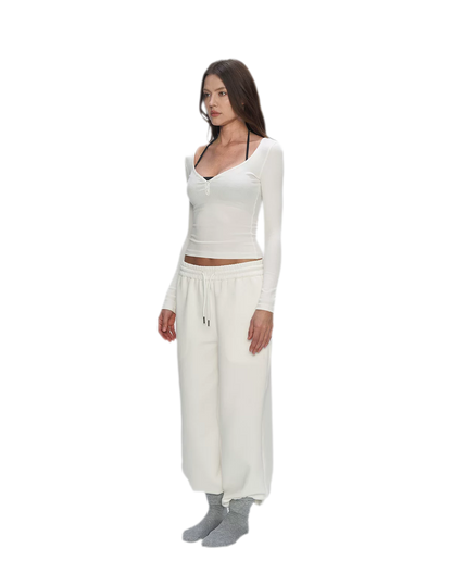 Air Cotton Wide-Leg Sweatpants