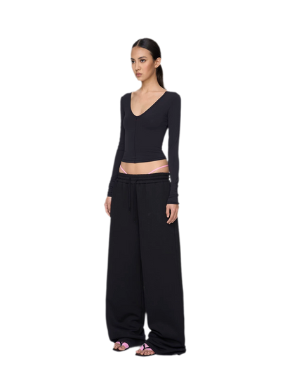 Air Cotton Wide-Leg Sweatpants