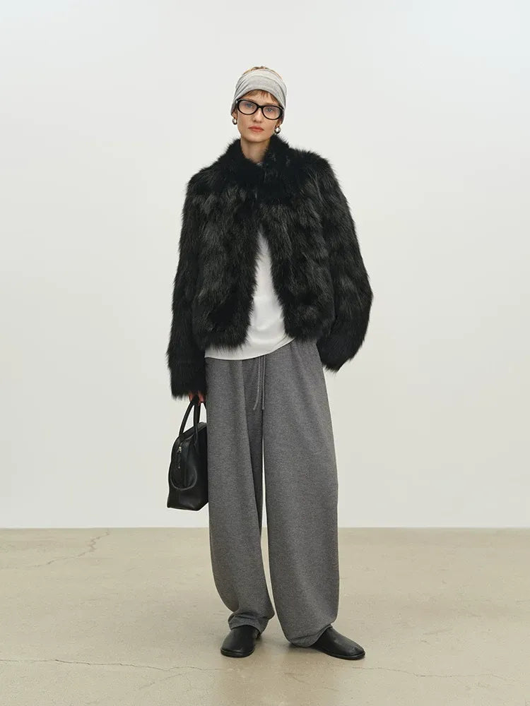 Hand-Dyed Fox Fur Jacket