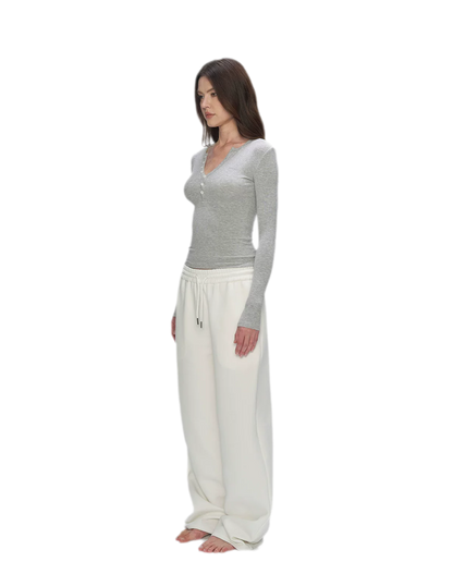 Air Cotton Wide-Leg Sweatpants