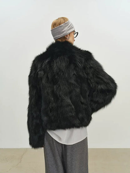 Hand-Dyed Fox Fur Jacket