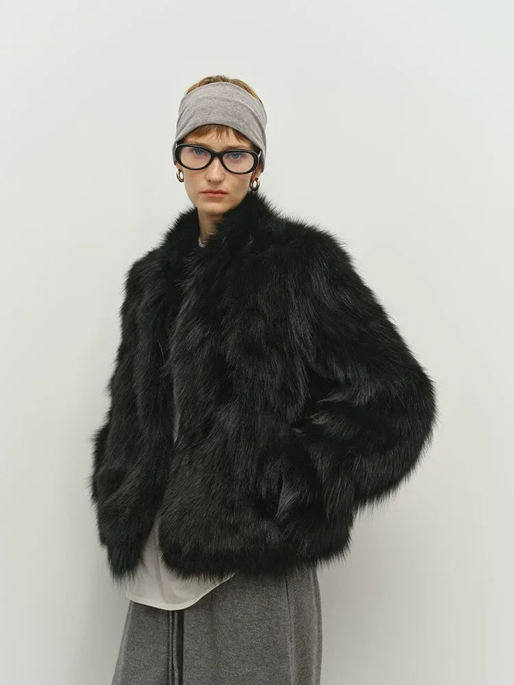 Hand-Dyed Fox Fur Jacket