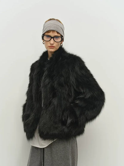 Hand-Dyed Fox Fur Jacket