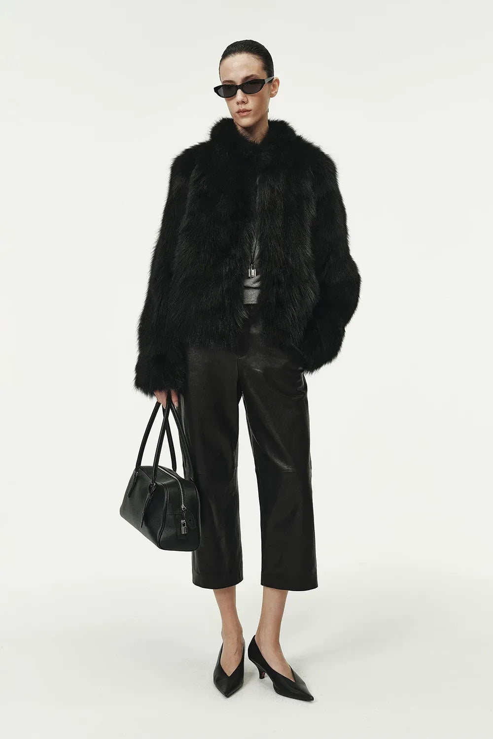 Hand-Dyed Fox Fur Jacket
