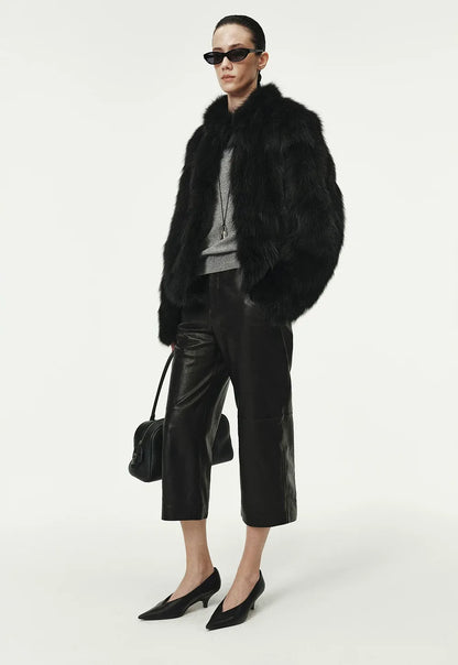 Hand-Dyed Fox Fur Jacket