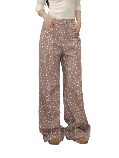 Irregular Polka Dot Casual Pants