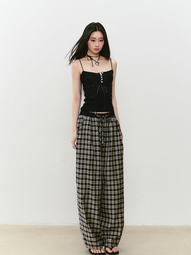 Button Lyocell Knit Tank Top