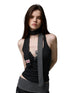 Polka Dot Stripe Double-Sided Tank Top - CHINASQUAD