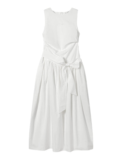 Sleeveless Tie-Waist A-Line Sundress - CHINASQUAD
