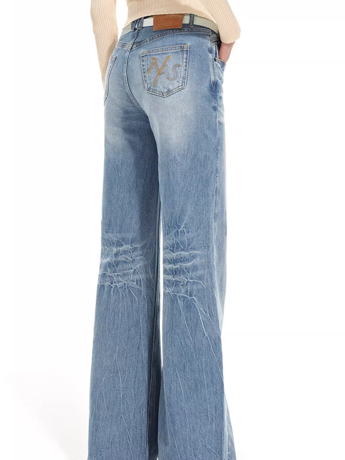 Proportion Straight-Leg Denim Pants