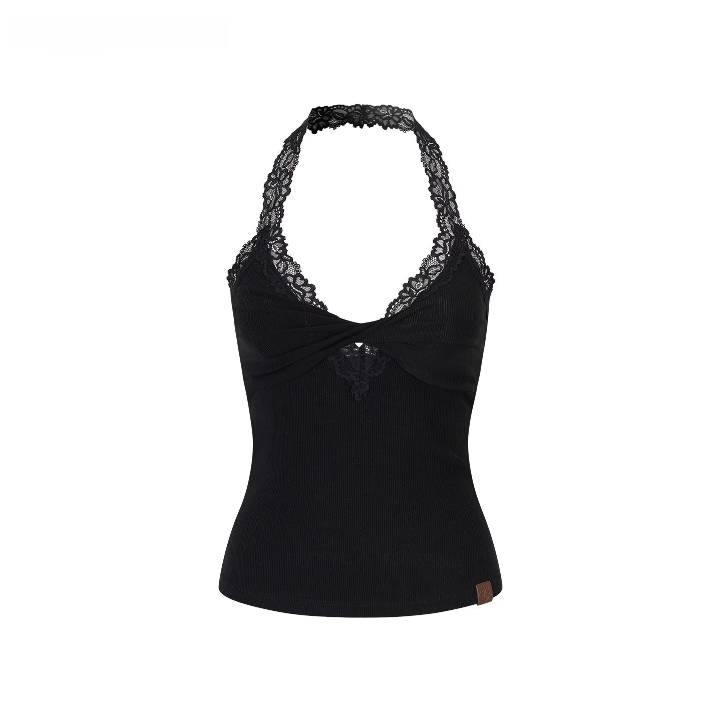 Lace-Panel Halter Layering Camisole
