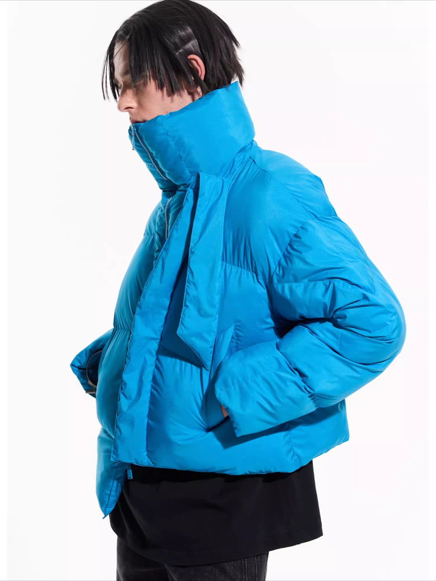 Asymmetric Deconstructed Cotton Padded Jacket