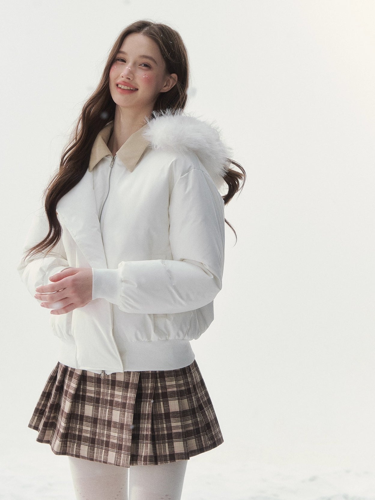 Faux-Fur Collar Down Jacket