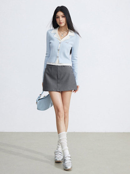 Preppy Soft Knit Polo Long Sleeve Base Layer