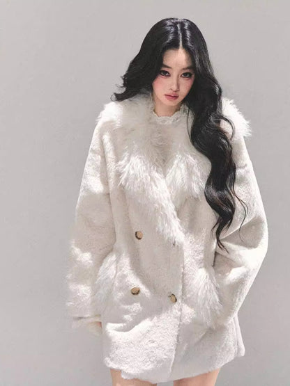 Shearling-Style Faux Fur Winter Coat