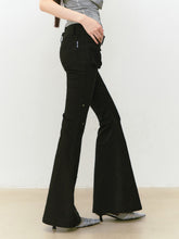 Rose Rivet Flared Cargo Pants - CHINASQUAD