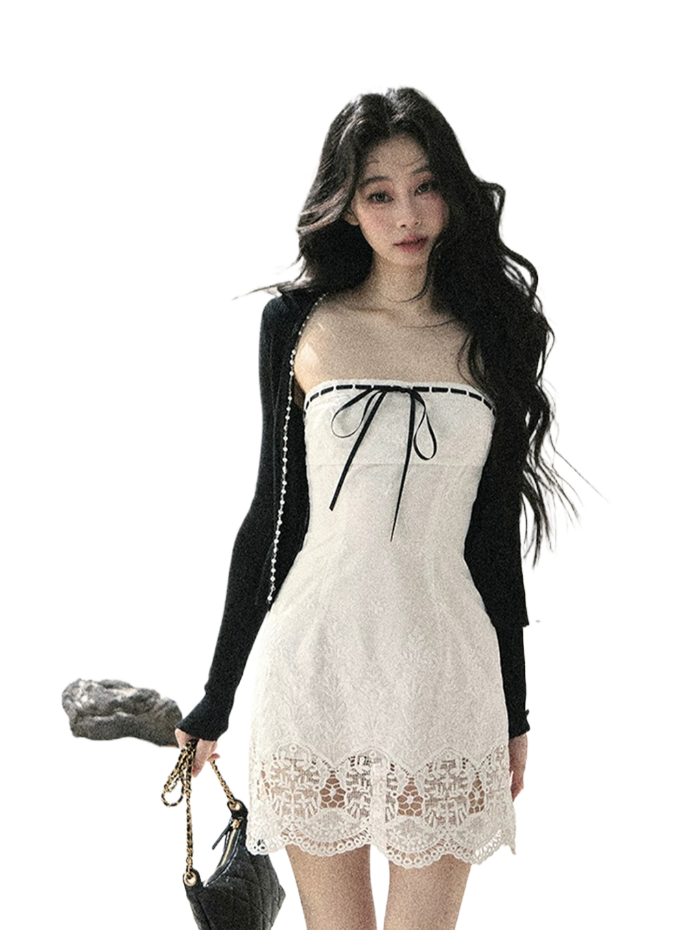Moonwoven Lace Off-Shoulder Mini DressMoonwoven Lace Off-Shoulder Mini Dress