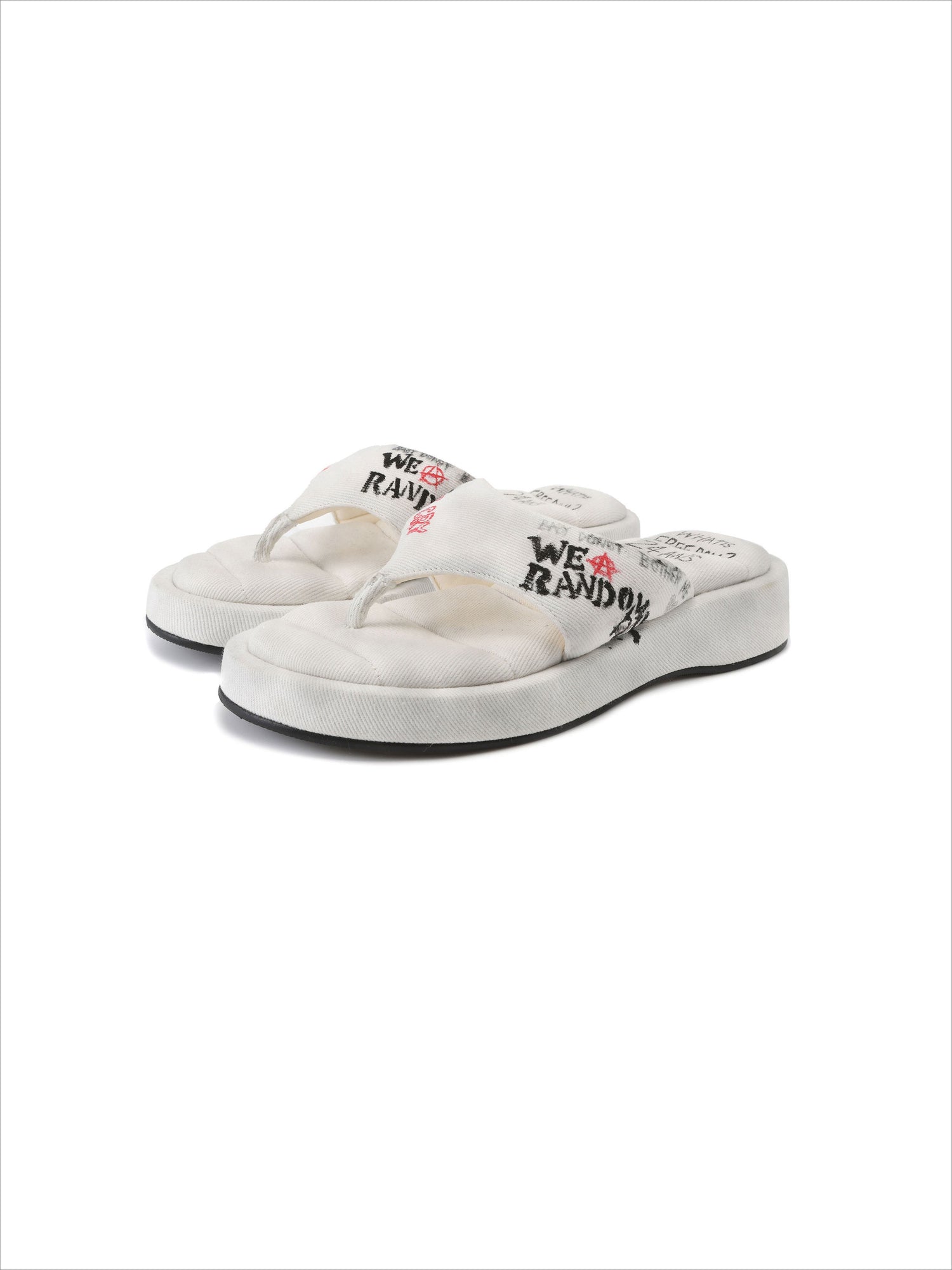 Grunge Hand-Painted Canvas Slippers