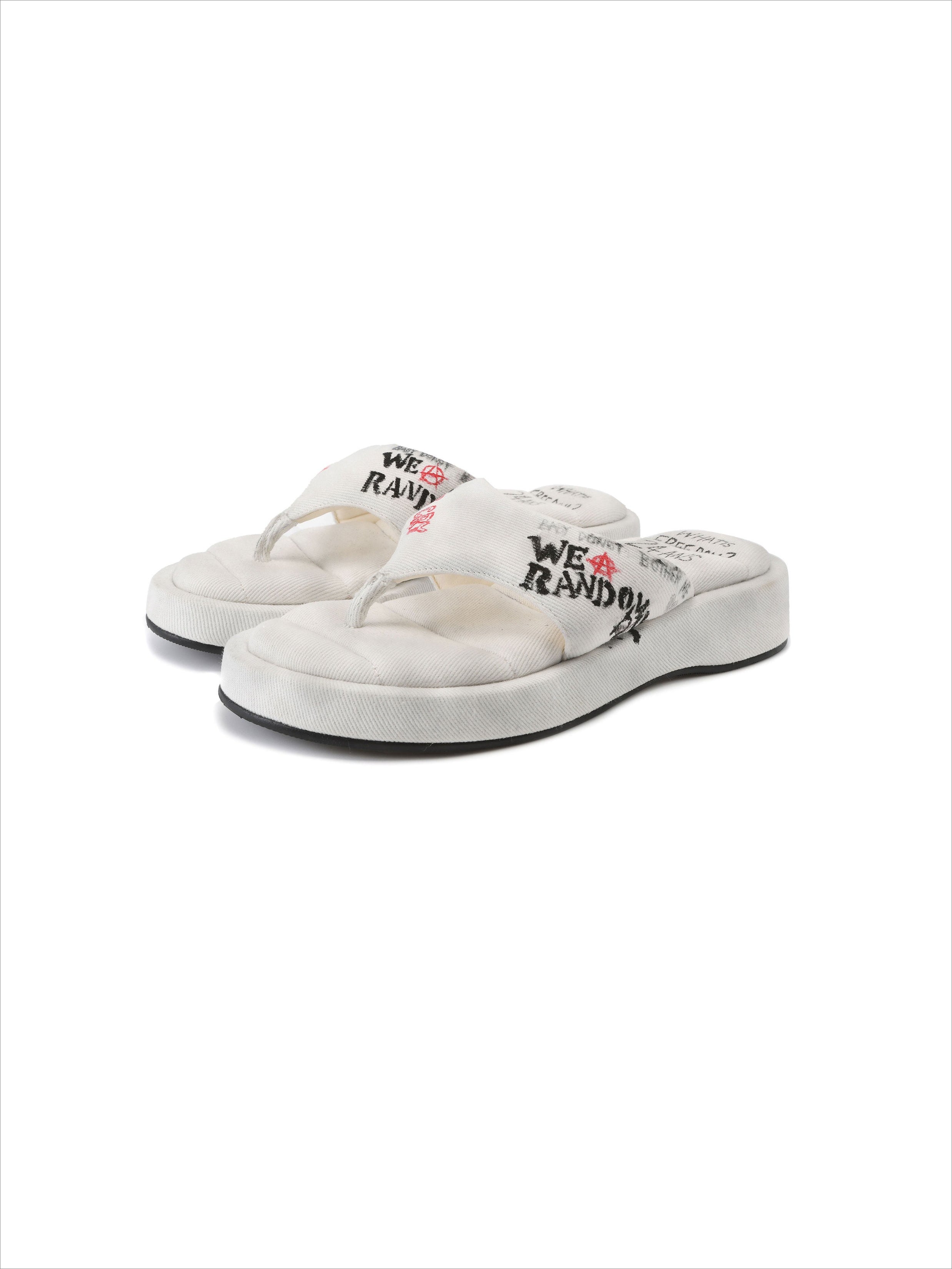 Grunge Hand-Painted Canvas Slippers