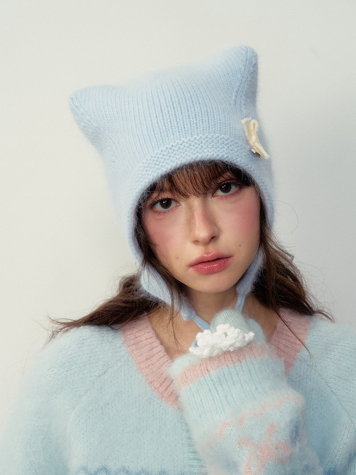 Rabbit Wool Cat Ear Hat